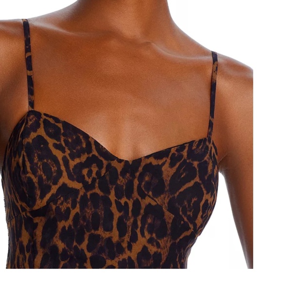 AQUA Leopard Pleated Tier Dress – Size L – NWT – $148 Retail - Picture 5 of 7